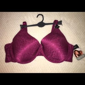 Kathy Ireland Jacquard microfiber full bra NWT